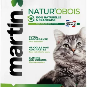 Litière végétale naturo'bois pour chat | Martin Sellier