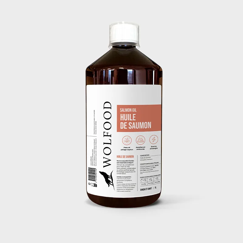 WOLFOOD Flacon 1L Huile de Saumon WOLFOOD Flacon 1L Huile de Saumon