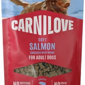 Carnilove Soft Snack Saumon & Thym 200 g – Friandises sans céréales pour chien
