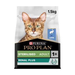 PRO PLAN Sterilised Lapin 1,5 kg – Croquettes chat RENAL PLUS