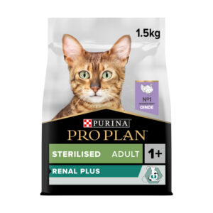PRO PLAN Sterilised Dinde 1,5 kg – Croquettes chat RENAL PLUS