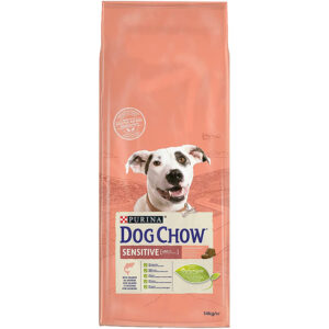 DOG CHOW Adult Sensitive Saumon 14 kg – Croquettes pour chien adulte sensible