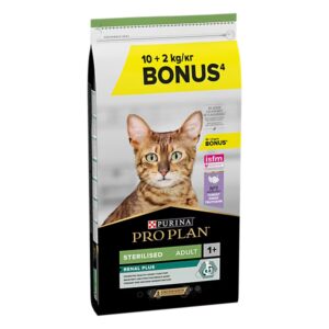 PRO PLAN Sterilised Adult Dinde – Croquettes chat stérilisé – 10 kg + 2 kg offerts