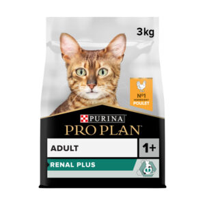 PRO PLAN Adult Poulet 3 kg – Croquettes chat RENAL PLUS